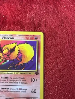 Flareon 19/64 Jungle Non Holo Wotc Pokemon Card Lp- - Image 2