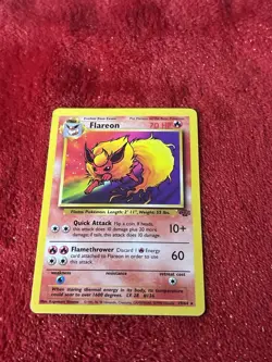 Flareon 19/64 Jungle Non Holo Wotc Pokemon Card Lp- - Image 5