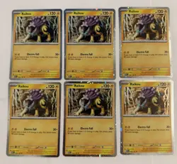 Pokemon TCG Raikou 048/132 Cosmo Holo Rare LOT OF 6 Cards NM - Image 1