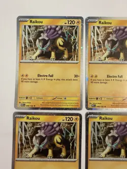 Pokemon TCG Raikou 048/132 Cosmo Holo Rare LOT OF 6 Cards NM - Image 2