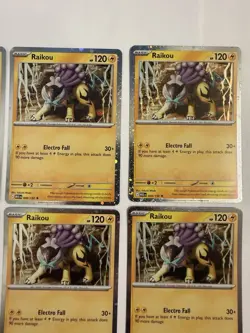 Pokemon TCG Raikou 048/132 Cosmo Holo Rare LOT OF 6 Cards NM - Image 3