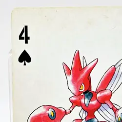 Scizor Pokemon #212 Playing Card Gold Poker Pichu Nintendo Japanese Vintage - Image 2