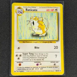 Raticate - 40/102 - Uncommon - Base Set - Pokemon Card - HP - Image 1