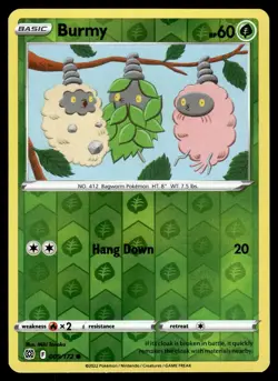 BURMY - 009/172 Common Brilliant Stars Pokemon Reverse Holo NM - Image 1