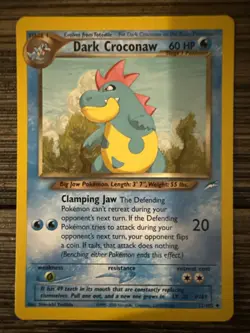Pokemon TCG Dark Croconaw Neo Destiny Card 32/105 Unlimited Uncommon - Image 1