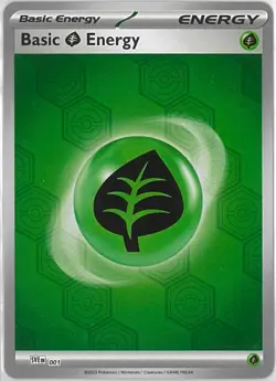 Basic Energy Grass Type SVE 001 - Scarlet & Violet - Shroud Fable Holo - Pokemon - Image 1