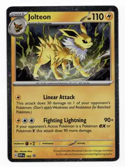 Jolteon 169 Sv: Scarlet & Violet Promo Cosmos Holo Card NEAR MINT/MINT - Image 1