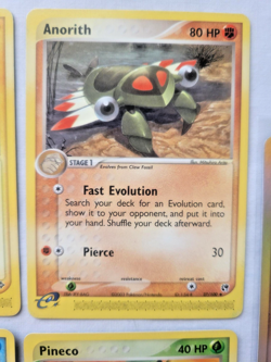 5 Pokemon Card Lot - E-READER, Onix (Holo!), Flaaffy (U), Magikarp, Pineco, Anor - Image 4