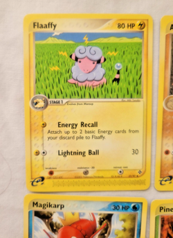 5 Pokemon Card Lot - E-READER, Onix (Holo!), Flaaffy (U), Magikarp, Pineco, Anor - Image 5