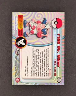 2000 Pokemon Topps Chrome "Mr. Mime" Card - Series 2 - Image 2