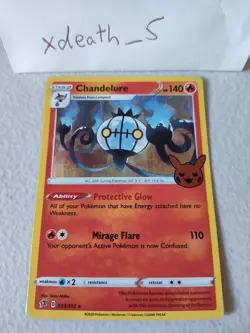 Chandelure 033/192 Trick or Trade Holo Rare Pokemon Card 2020 LP - Image 1