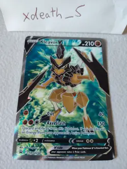 Kleavor V SWSH248 Full Art Holo Sword & Shield Promo Pokemon Card LP 2022 - Image 1