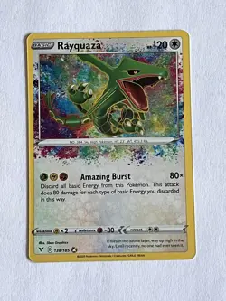 Rayquaza 138/185 Amazing Rare Vivid Voltage 2020 Pokemon Card NM - Image 1