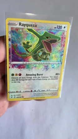 Rayquaza 138/185 Amazing Rare Vivid Voltage 2020 Pokemon Card NM - Image 2