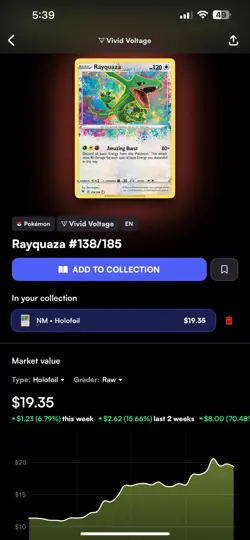 Rayquaza 138/185 Amazing Rare Vivid Voltage 2020 Pokemon Card NM - Image 4