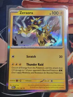 Pokemon TCG Zeraora 078/182 Sv10: Destined Rivals Holo Card NM - Image 1