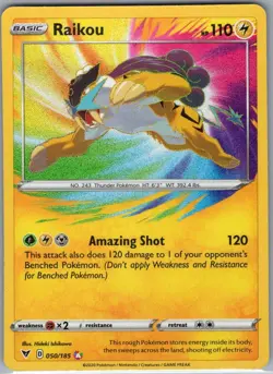 Raikou 050/185 SWSH04: Vivid Voltage - Pokemon Card - NM - Image 1