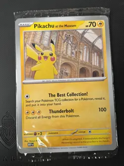 Pikachu At The Museum, Pokemon X Natural History Museum Jumbo Promo Card NEW GSP - Image 1