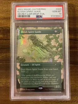 MTG✨ELVISH SPIRIT GUIDE Brdless/Ext Art FOIL✨SLD Spcl Guest: Yuko Shimizu PSA 10 - Image 1