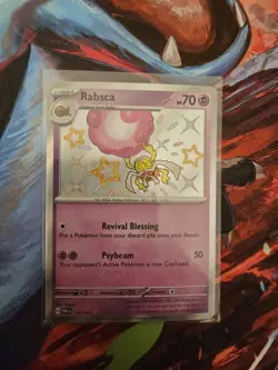 Pokemon TCG Rabsca Scarlet & Violet: Paldean Fates 163/091 Holo Shiny Rare - Image 1