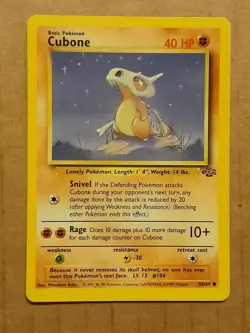 Pokemon Cubone 50/64 Jungle NM-Mint See Pictures - Image 1