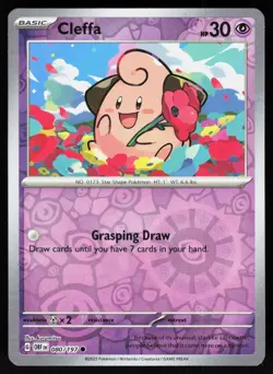 Cleffa 080/197 Common Obsidian Flames Pokemon Reverse Holo NM - Image 1
