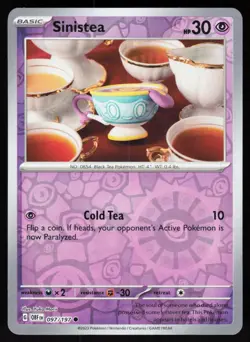 Sinistea 097/197 Common Obsidian Flames Pokemon Reverse Holo NM - Image 1