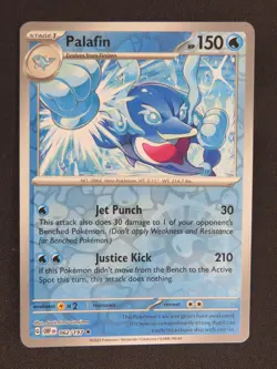 Palafin 062/197 Rare Obsidian Flames Pokemon Reverse Holo NM - Image 1
