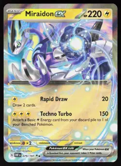 Miraidon ex 079/197 Double Rare Obsidian Flames Pokemon Holo NM - Image 1