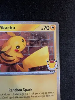 Pikachu 51/162 Stamped 2026 Pokemon Day 30th Anniversary Promo - Image 3