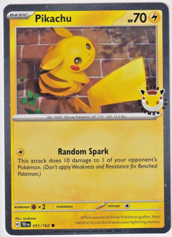 Pikachu 051/162 Pokemon Day 2026 Stamped Promo Pokemon English Cosmo Holo - Image 1