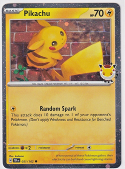 Pikachu 051/162 Pokemon Day 2026 Stamped Promo Pokemon English Cosmo Holo - Image 1