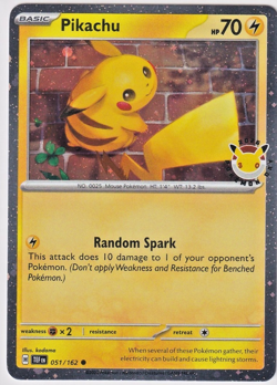 Pikachu 051/162 Pokemon Day 2026 Stamped Promo Pokemon English Cosmo Holo - Image 1
