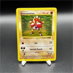 Pokemon Hitmonchan Base Set SHADOWLESS Holo Rare 007/102 70 HP Unlimited 1999 MP - Image 1