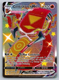 Pokemon Centiskorch VMAX Shiny Holo Rare Shining Fates: Shiny Vault SV109/SV122 - Image 1