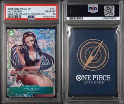 2025 One Piece Japanese NICO ROBIN #111 PSA 10 Mini-Tin Pack Set Vol.2-Rokushiro - Image 3