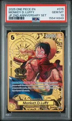 2025 One Piece Monkey D Luffy 2nd Anniversary Set #015 PSA 10 - Image 1