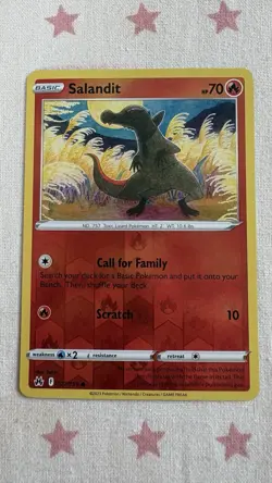 Salandit 027/159 Crown Zenith Reverse Holo Pokemon TCG Card - Image 1