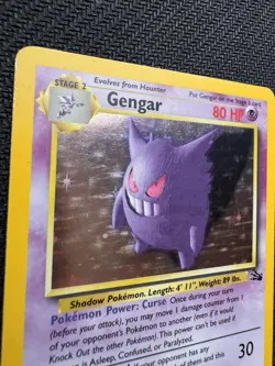 Gengar 5/62 Holo Fossil Pokemon Card WOTC 1999 LP - Image 5