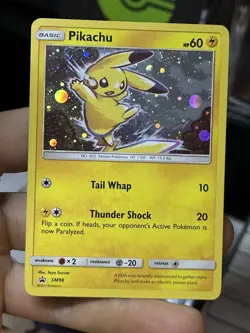 Pikachu SM98 Black Star Promo 2017 Holo Rare SWIRL Pokemon Card TCG - Image 3