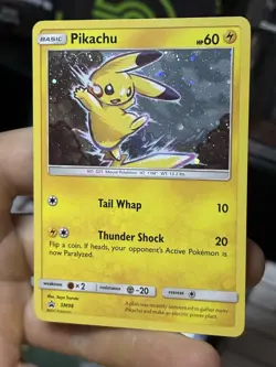 Pikachu SM98 Black Star Promo 2017 Holo Rare SWIRL Pokemon Card TCG - Image 4