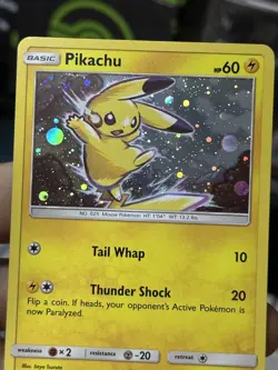 Pikachu SM98 Black Star Promo 2017 Holo Rare SWIRL Pokemon Card TCG - Image 5