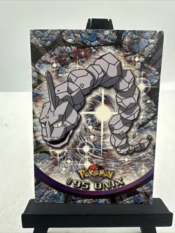 Onix #95 Topps TV Animation Edition Blue Logo Non Holo Pokemon Card - - Image 1