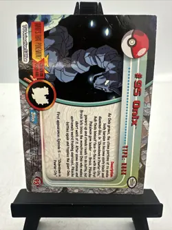 Onix #95 Topps TV Animation Edition Blue Logo Non Holo Pokemon Card - - Image 2