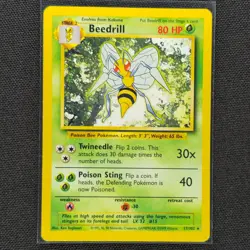 Beedrill - 17/102 - Rare - Base Set - Pokemon Card - LP - Image 1