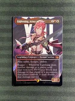 Lightning Army Of One Borderless Surge Foil M 0545 Final Fantasy FIN MTG NM+ - Image 1