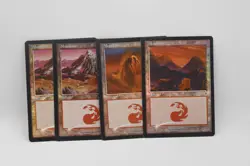 4X Foil Odyssey Mountains #343 #344 #345 Land MTG Lightly Played - Image 2