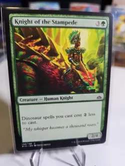 Magic the Gathering Knight of the Stampede (138/219) Rivals of Ixalan NM - Image 1