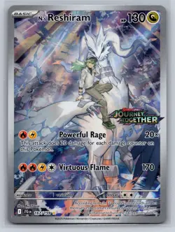 N's Reshiram 167/159 Illustration Rare Journey Together Pokemon Near Mint - Image 1