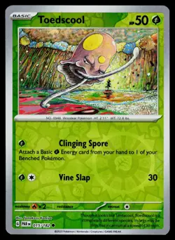 Toedscool 015/182 Common Paradox Rift Pokemon Reverse Holo NM - Image 1